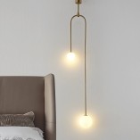Lampa sufitowa Loop | Biało-złote kule | Step Design