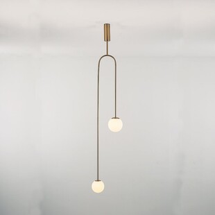 Lampa sufitowa Loop | Biało-złote kule | Step Design