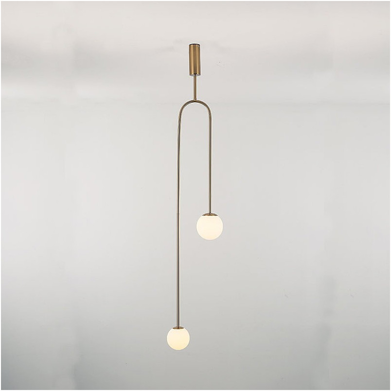 Lampa sufitowa Loop | Biało-złote kule | Step Design