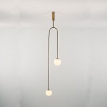 Lampa sufitowa Loop | Biało-złote kule | Step Design