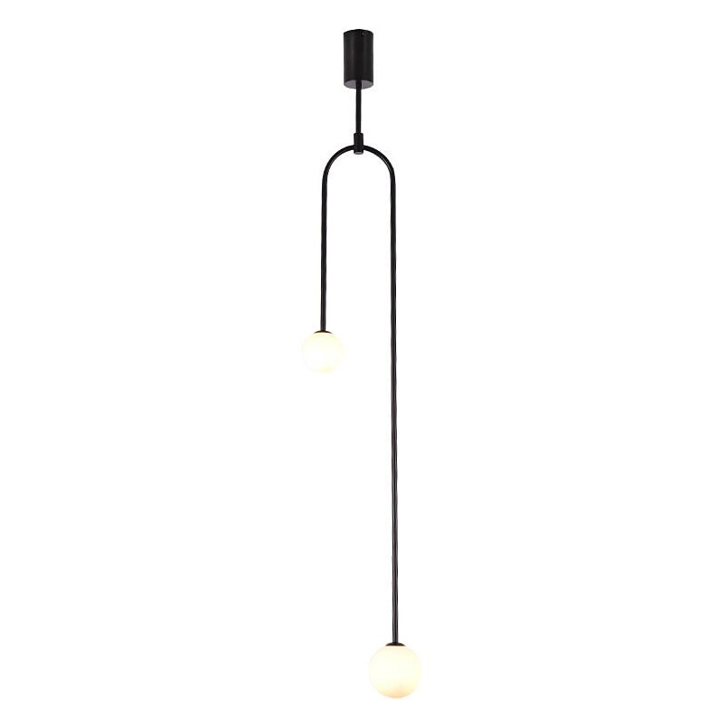 Lampa sufitowa Loop | Szkło biało-czarne | Step Design