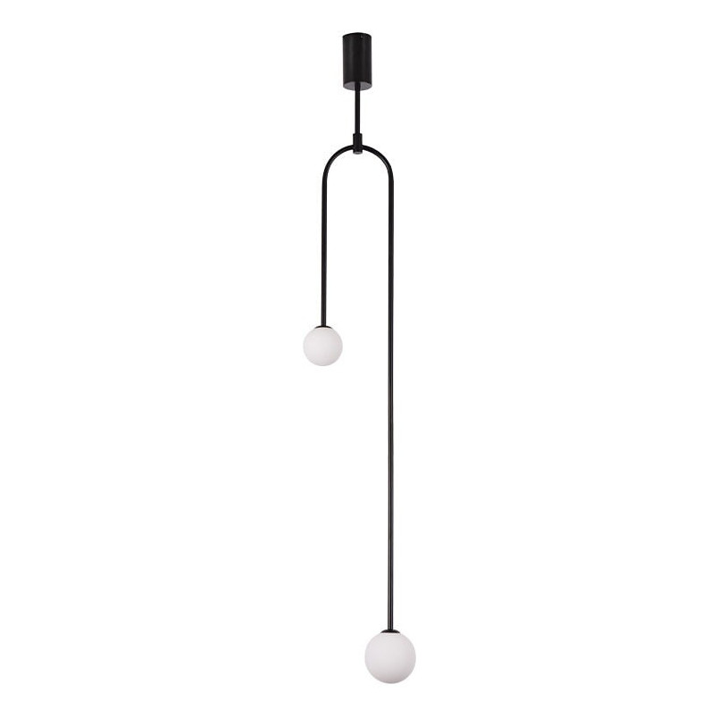 Lampa sufitowa Loop | Szkło biało-czarne | Step Design