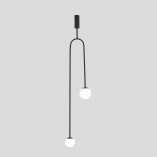 Lampa sufitowa Loop | Szkło biało-czarne | Step Design