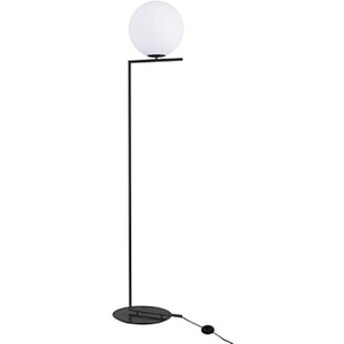 Lampa podłogowa szklana kula Solaris 30cm biało-czarna Step Into Design