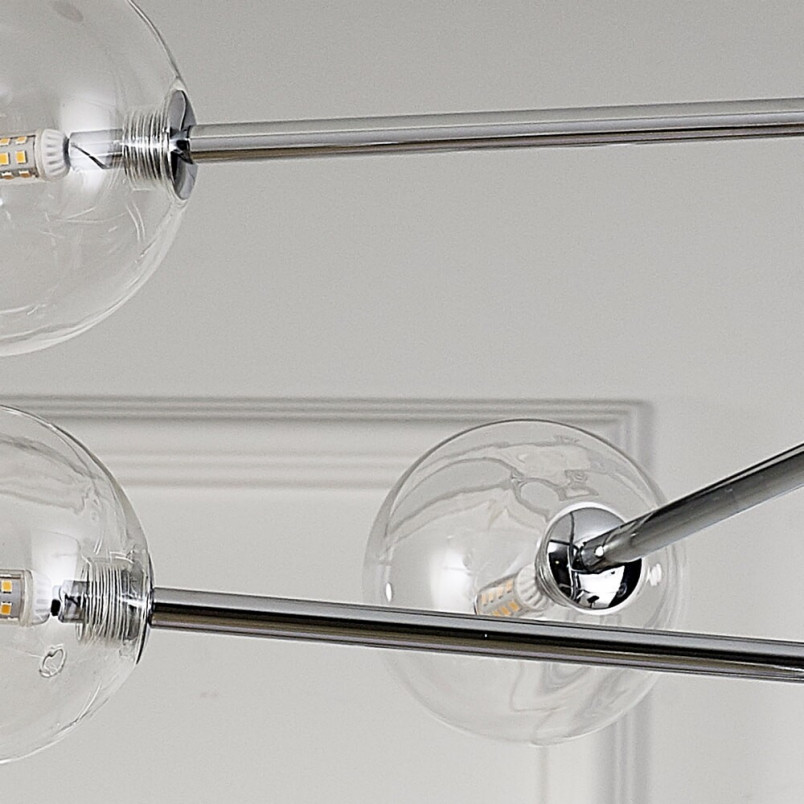 Lampa Sola XII - Szklane Kule, Chrom | Step Into Design