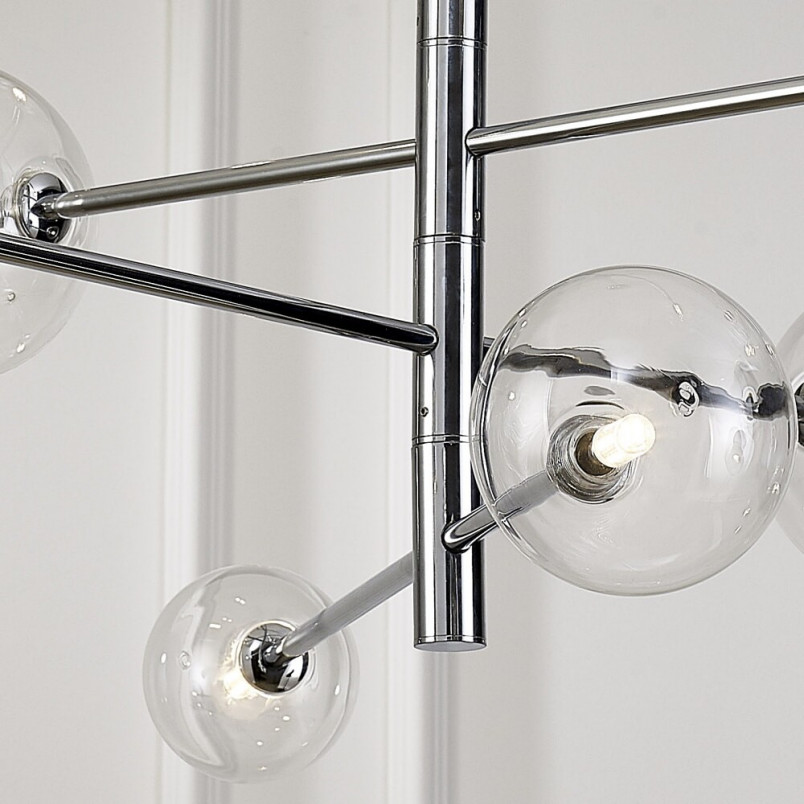 Lampa Sola XII - Szklane Kule, Chrom | Step Into Design