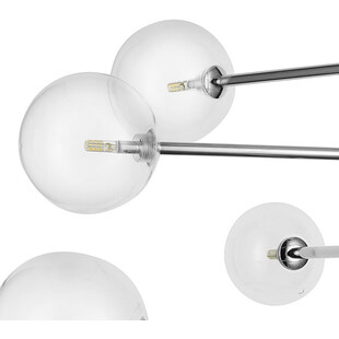Lampa sufitowa szklane kule Sola XII 75cm przezroczysty / chrom Step Into Design