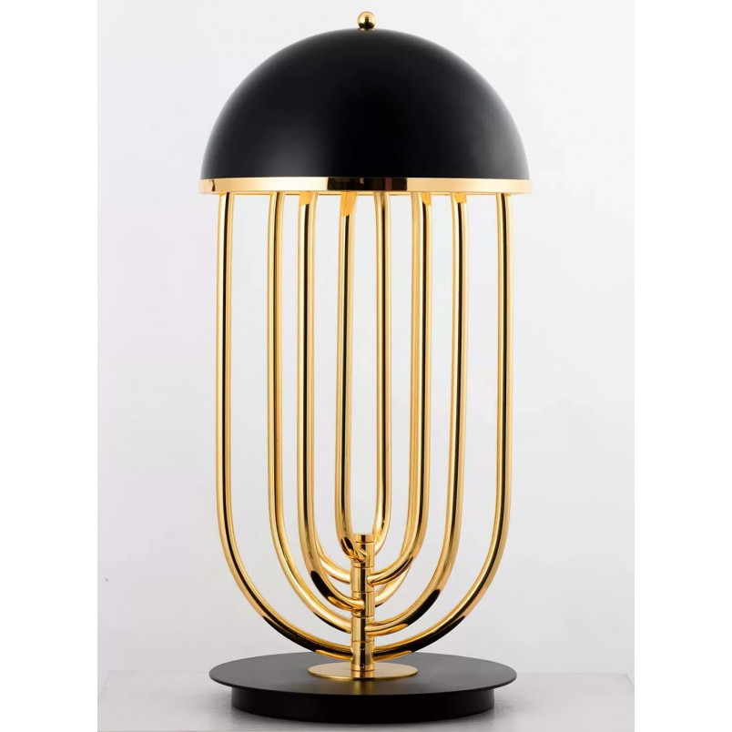 Lampa Stołowa Glamour Dolce Vita Czarno-Złota | Step Into Design
