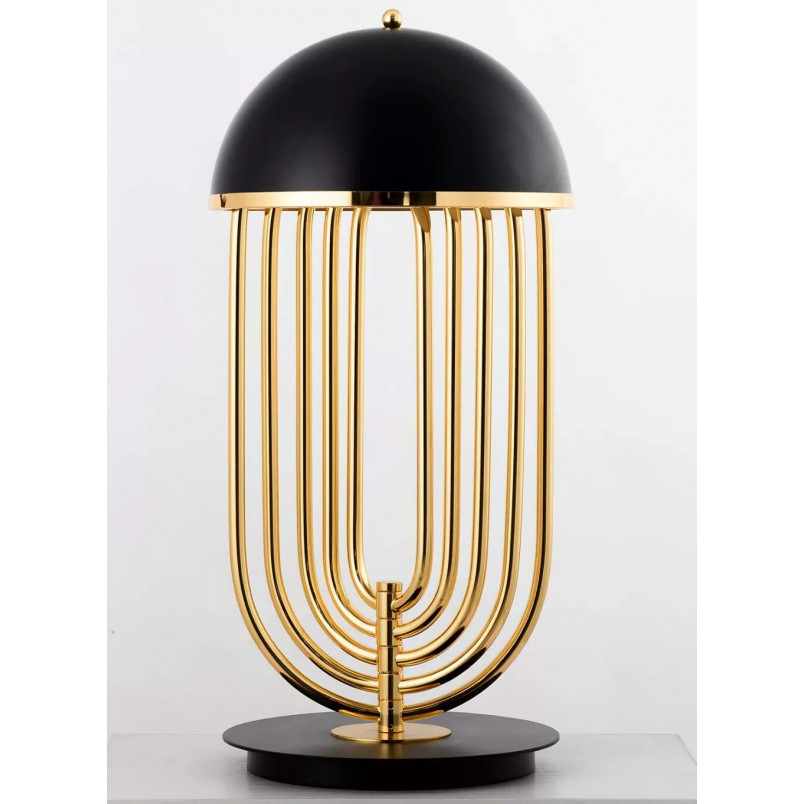 Lampa Stołowa Glamour Dolce Vita Czarno-Złota | Step Into Design
