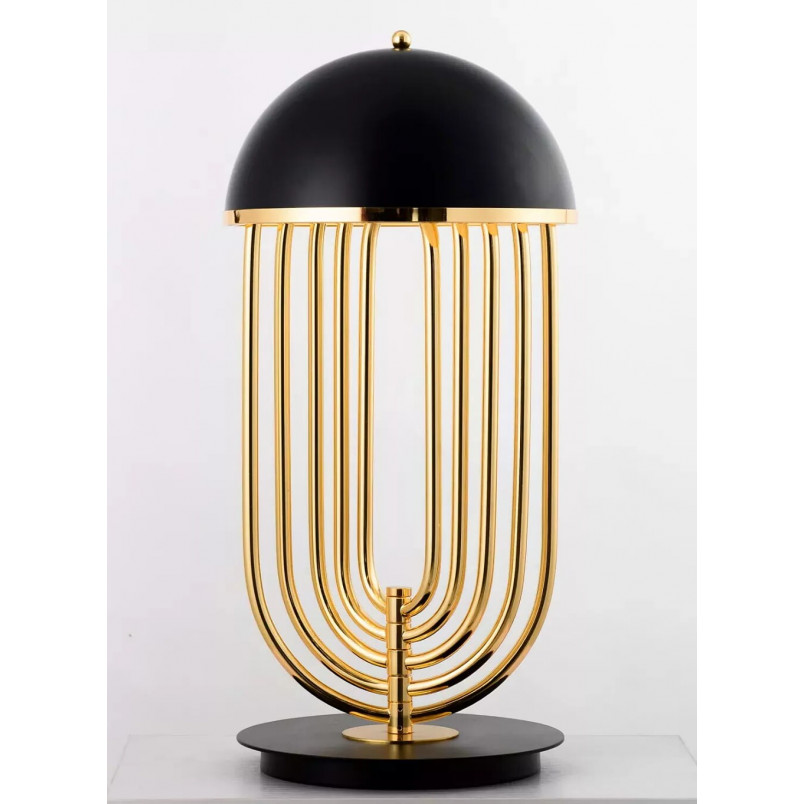 Lampa Stołowa Glamour Dolce Vita Czarno-Złota | Step Into Design