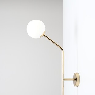 Kinkiet Aldex Pure Gold: 2 szklane kule - Luksus i styl