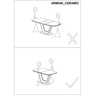 Stół rozkładany Armani Ceramic Signal | Szary marmur 160x90