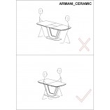 Stół rozkładany Armani Signal | Biały marmur, 160x90cm