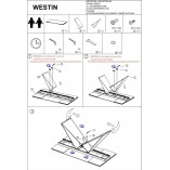 Stół rozkładany szklany Westin 160x90cm czarny Signal - Kup teraz!