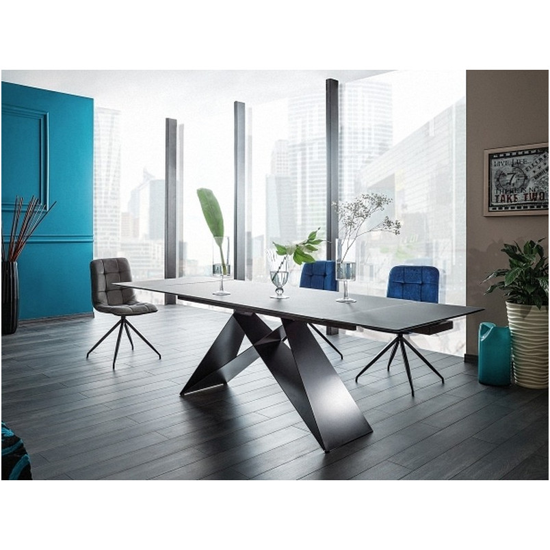 Stół rozkładany szklany Westin 160x90cm czarny Signal - Kup teraz!