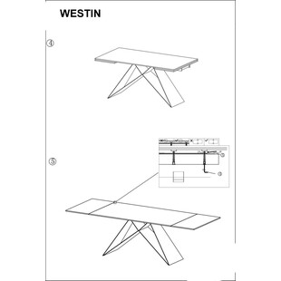 Stół rozkładany szklany Westin 160x90cm czarny Signal - Kup teraz!
