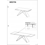 Stół rozkładany szklany Westin 160x90cm czarny Signal - Kup teraz!