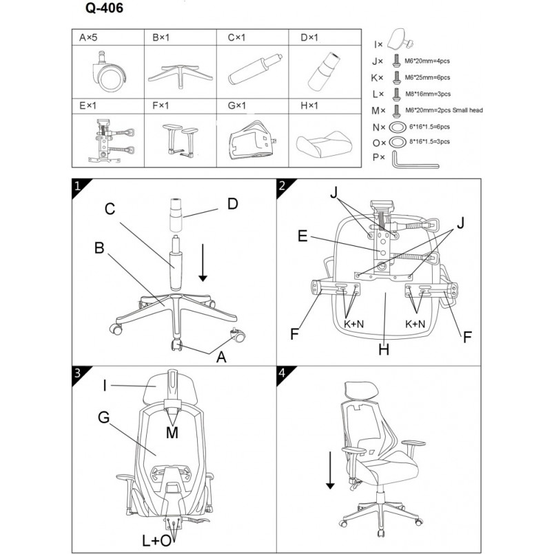Fotel biurowy obrotowy Signal Q-406 czarny - Komfort i ergonomia