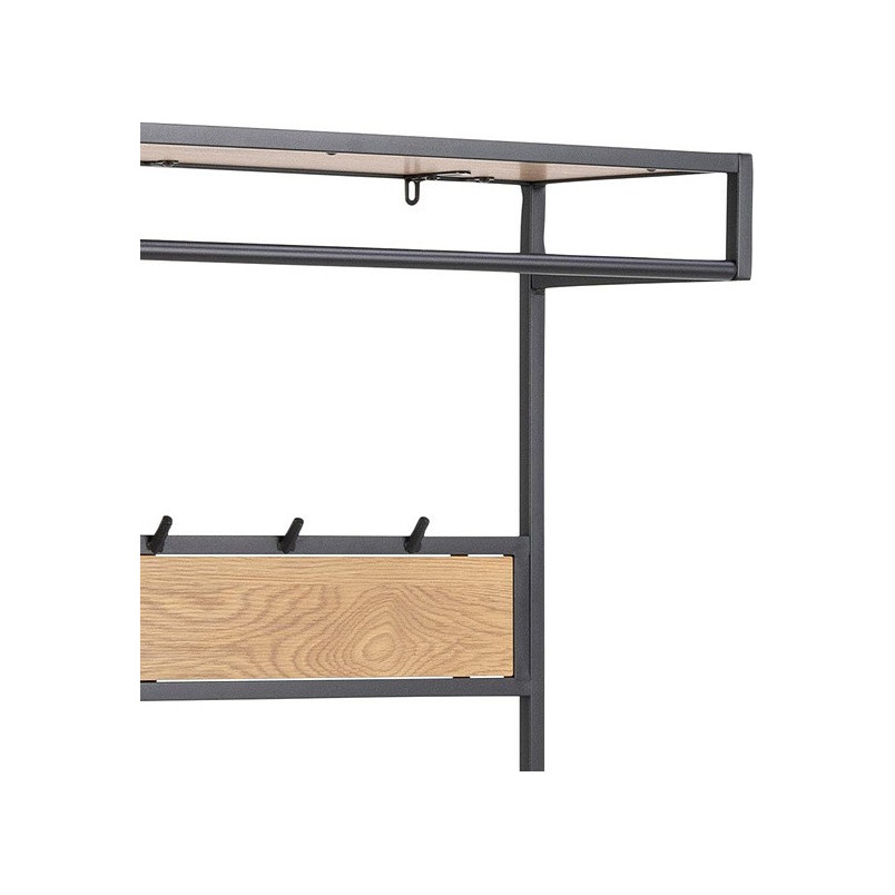 Regał industrialny Actona Seaford 77cm - Półki i wieszak