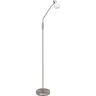 Lampa podłogowa szklany klosz Philo Led Satynowy Chrom/Biała marki Brilliant
