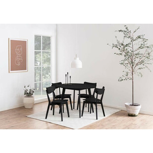 Krzesło drewniane Roxby czarne Actona - Stylowy design