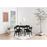 Krzesło drewniane Roxby czarne Actona - Stylowy design