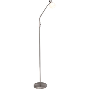 Lampa podłogowa szklany klosz Philo Led Satynowy Chrom/Biała marki Brilliant