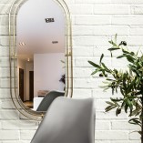 Lustro owalne glamour Avec Intesi | Złota rama, 90cm