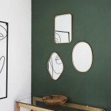 Lustro glamour Arcilla złote Intesi - Elegancki dodatek do domu