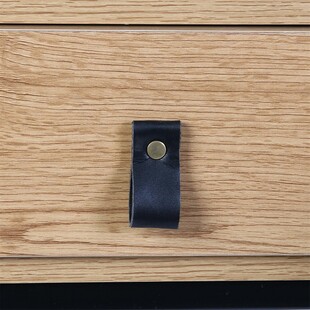Konsola loft Abbott | Intesi - 100x35cm, dąb/czarny