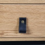 Konsola loft Abbott | Intesi - 100x35cm, dąb/czarny