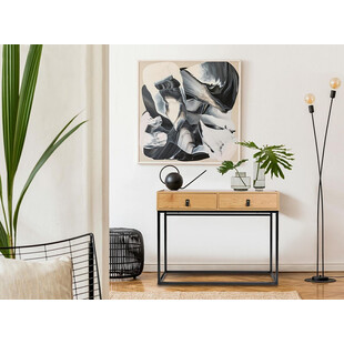 Konsola loft Abbott | Intesi - 100x35cm, dąb/czarny