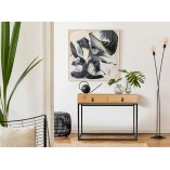 Konsola loft Abbott | Intesi - 100x35cm, dąb/czarny