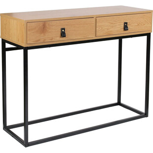 Konsola loft Abbott | Intesi - 100x35cm, dąb/czarny