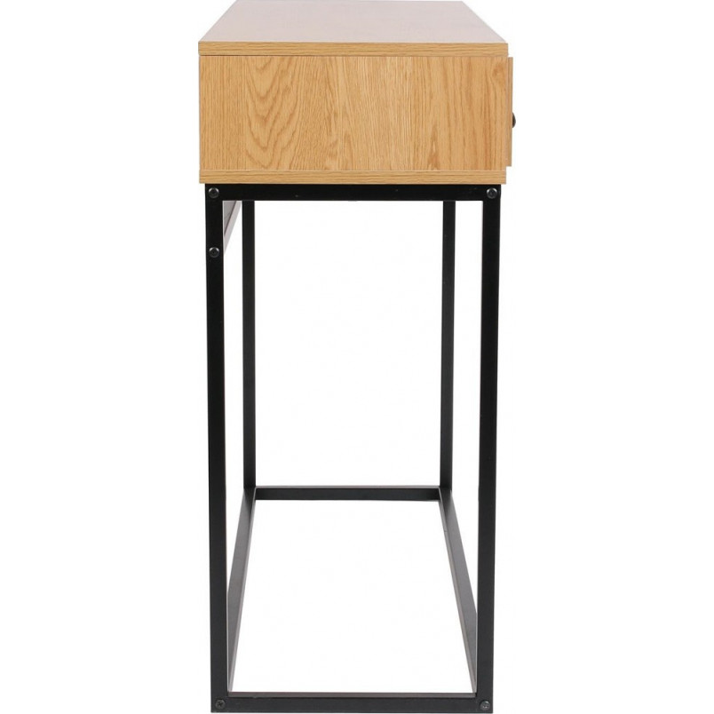 Konsola loft Abbott | Intesi - 100x35cm, dąb/czarny