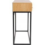Konsola loft Abbott | Intesi - 100x35cm, dąb/czarny