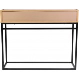 Konsola loft Abbott | Intesi - 100x35cm, dąb/czarny