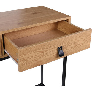 Konsola loft Abbott | Intesi - 100x35cm, dąb/czarny