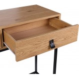 Konsola loft Abbott | Intesi - 100x35cm, dąb/czarny