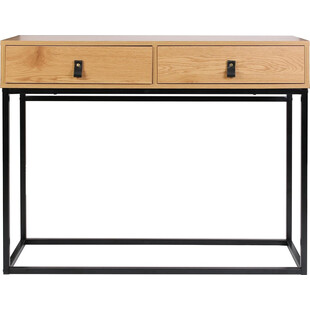 Konsola loft Abbott | Intesi - 100x35cm, dąb/czarny