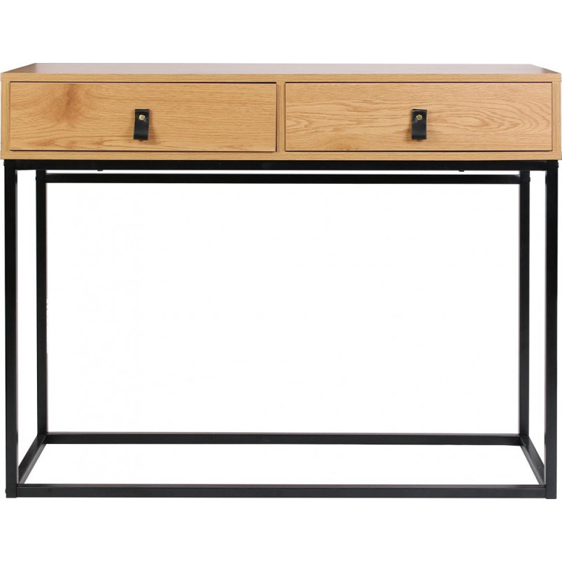 Konsola loft Abbott | Intesi - 100x35cm, dąb/czarny