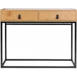 Konsola loft Abbott | Intesi - 100x35cm, dąb/czarny