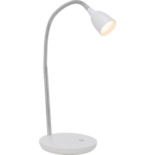 Lampa biurkowa nowoczesna Anthony Led Satynowy Chrom/Biała marki Brilliant