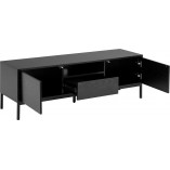 Szafka RTV Actona Seaford 140cm Czarna | Salon w Stylu Industrialnym