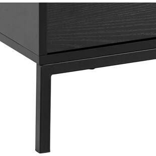 Szafka RTV Actona Seaford 140cm Czarna | Salon w Stylu Industrialnym