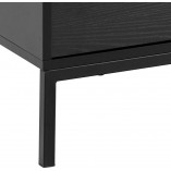 Szafka RTV Actona Seaford 140cm Czarna | Salon w Stylu Industrialnym