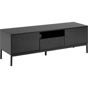 Szafka RTV Actona Seaford 140cm Czarna | Salon w Stylu Industrialnym