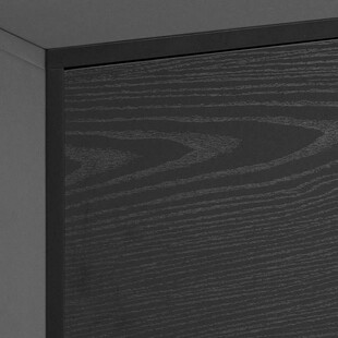 Szafka RTV Actona Seaford 140cm Czarna | Salon w Stylu Industrialnym