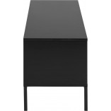 Szafka RTV Actona Seaford 140cm Czarna | Salon w Stylu Industrialnym