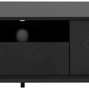 Szafka RTV Actona Seaford 140cm Czarna | Salon w Stylu Industrialnym